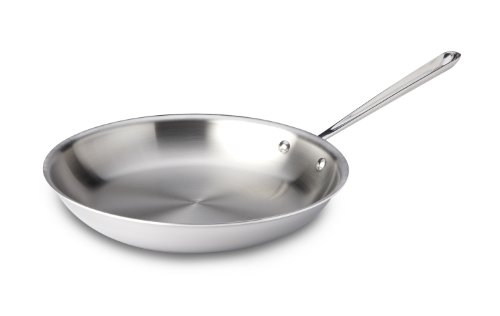 Silver Groupe SEB 8701004401 All-Clad 4112 Stainless Steel Tri-Ply Bonded Dishwasher Safe Fry Pan 12-Inch Cookware