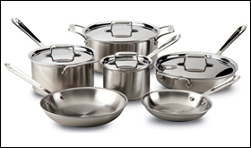 All-Clad d5 Brushed Stainless Steel Cookware